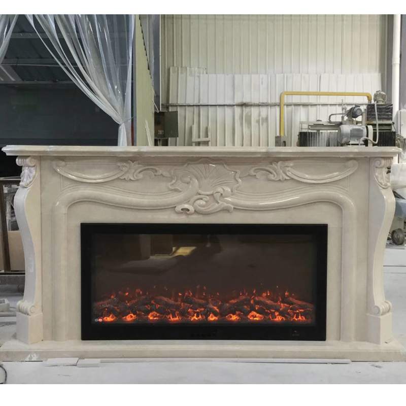 Beige Marble Fireplace Price